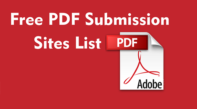 Best pdf submission sites free list in india